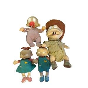 Vintage 1998 Viacom Nickelodeon Lot Of 4 Rugrats Dolls Talking *READ*